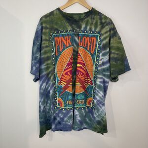 Pink Floyd Distressed April 1970 Fillmore East Tie Dye T Shirt L/XL Licensed
